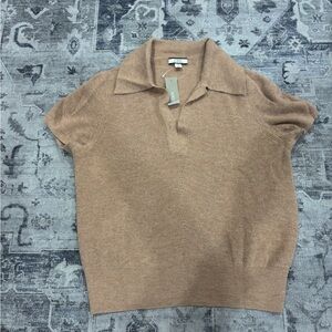 NWT J.Crew Cashmere pointelle sweater-polo ~ S ~